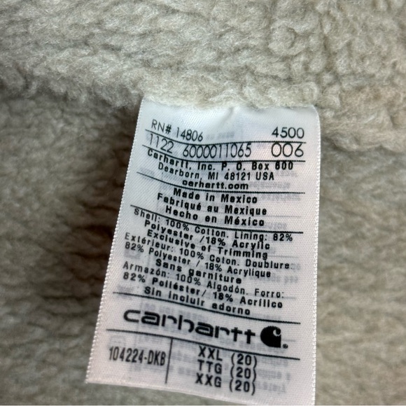 Carhartt Sherpa-Lined Washed Duck Vest - Dark Brown - Women’s Size XXL (20) - Picture 6 of 8